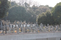 ein typischer japanischer Friedhof. Die sehen überall so aus.
